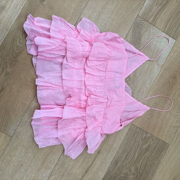 Zara Pink Ruffled Top - Picture 5 of 5